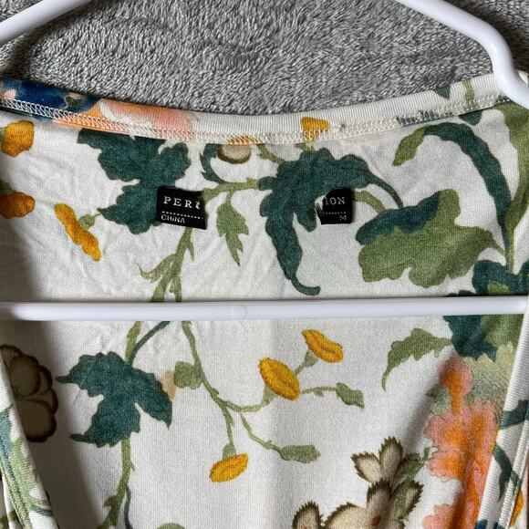 Peruvian Connection Sorella Dress Faux Wrap Floral Chinese Blossoms Size Medium - Picture 3 of 6